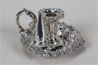Victorian Sterling Silver Candlestick And Snuffer