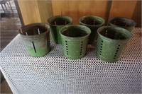 Vintage Metal Planter Pots Set of 6