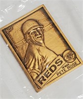 1985 TOPPS PETE ROSE #600 BRONZE BASEBALL CARD