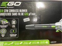 EGO CORDLESS BLOWER RETAIL $330