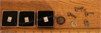 Group of AC Tie Pins & Other Odd Collectibles