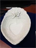 Vintage Italy Porcelain Candy Dish Heart