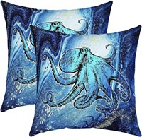 jejeloiu Octopus Throw Pillow Covers x2