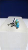 Afghan Turquoise Ring Size 7