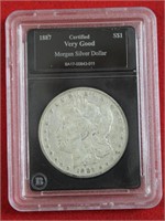 1887  Morgan silver dollar