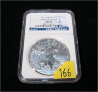2014 American Silver Eagle, NGC slab certified