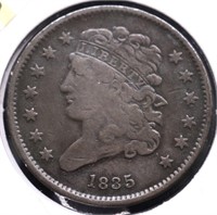 1835 HALF CENT VF