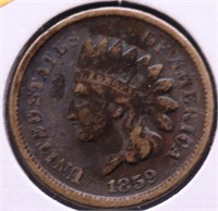1859 INDIAN HEAD CENT VF DETAILS
