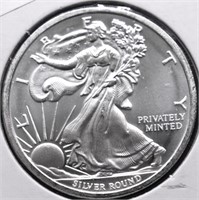 1/2 OZ .999  SILVER ROUND