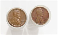 TWO ROLLS WHEAT BACK PENNIES LINCOLN PENNIES