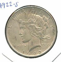 1922-S Peace Silver Dollar