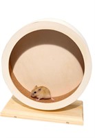 Wooden hamster spinning wheel