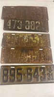 Illinois license plates 1918, 1933, 3-1931