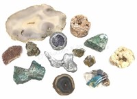 Assortment Mineral Rock Specimens, Cut Slabs