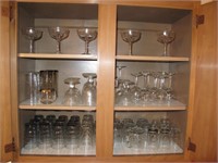 Lot, stemware, juice glasses, and assorted