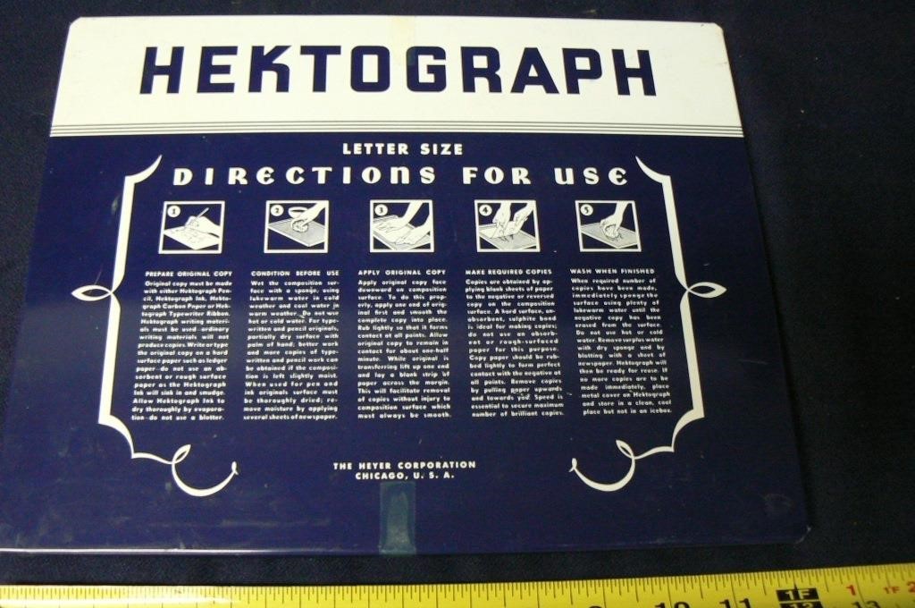 VINTAGE TIN FOR HEKTOGRAPH