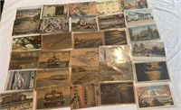 Antique architectural Texan, Kentuckian postcards