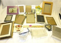 Box of Picture Frames: Some new, acrylic, small,