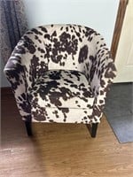 Cow hide chair - 33” T