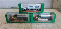 3 Miniature Hess Trucks (2000 & 2006)