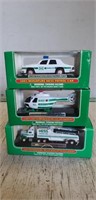 3 Miniature Hess Trucks (2001, 2003 & 2005)