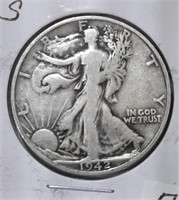 1942-S  Walking Liberty Half