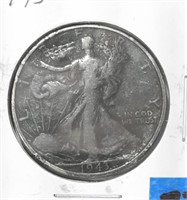 1943  Walking Liberty Half  Great Toning