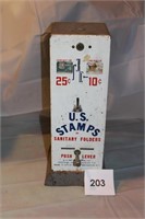 VINTAGE METAL US STAMP MACHINE