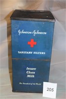 VINTAGE JOHNSON & JOHNSON SANITARY FILTERS METAL