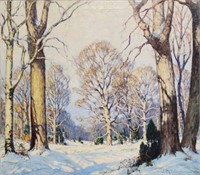 Volney Allan Richardson 30x34 O/C "Sunny Winter Da