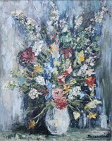 Francisco Sans Huguet 25x19.5 O/C Floral