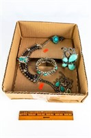 Turquoise Jewelry Includes 2 Necklaces 2 Bracelets