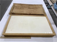 2 lap trays, bamboo, wood 14 x 2 x 22 / 14 x 2 x