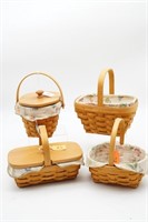 (4) Longaberger Baskets ~ 3 Are American Cancer