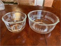 (2) Pyrex Atomic Glass Bowls