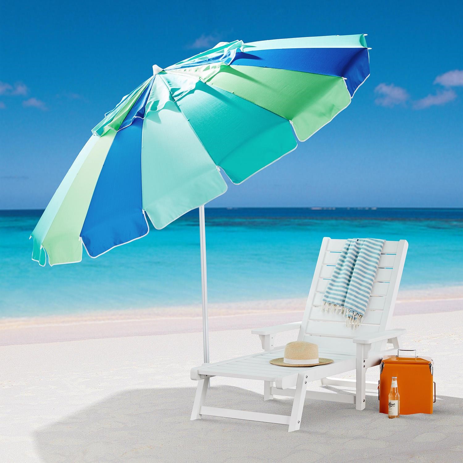 $35  Member's Mark 8' Beach Umbrella (Blue/Green)