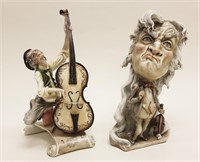 (2)Vintage Italian Porcelain Figures of Musicians