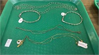 5  pieces of marked 925 Sterling silver jewelry,