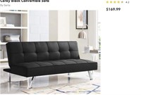 Serta Corey Black Convertible Sofa