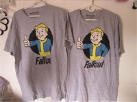 2 NEW  FALLOUT T-SHIRTS SIZE L