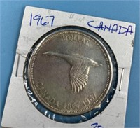 Canadian silver dollar 1967                   (O 1