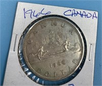 Canadian silver dollar 1966                   (O 1