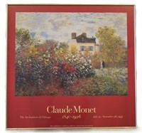 Claude Monet Art Exhibit Poster Framed