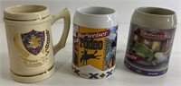 Anheuser Busch Steins Bud Frog & Rodeo & St Louis