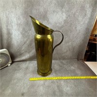 Large Brass Pitcher Vase