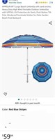 AMMSUN 8FT Large Beach Umbrella with sand anchor,