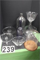 Clear Glass Items Includes Cake Plates ~