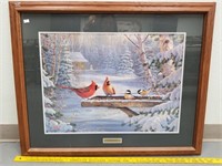 Double matted and framed Sam Timm print, titled "C