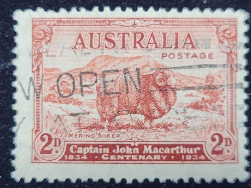 Australia Scott 147 Sheep Old Commemorative