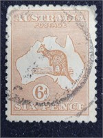 Australia 1929 6d Kangaroo & Map